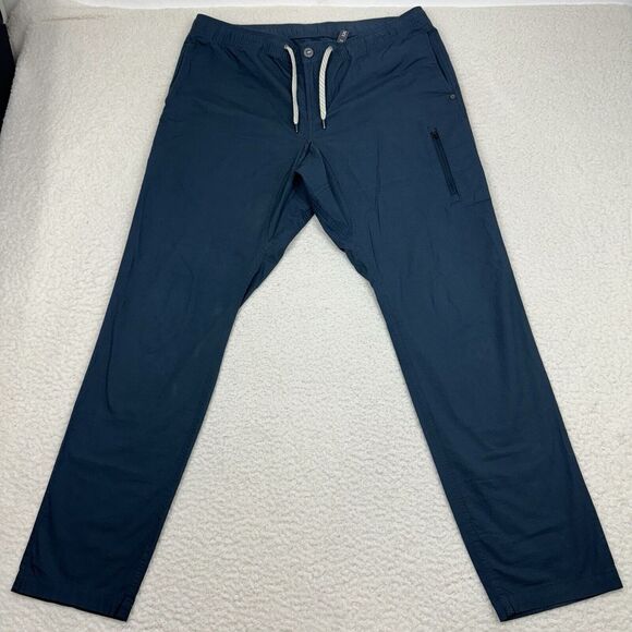 VUORI Ripstop Drawstring Pants Mens XXL Blue V412 Workout Active Lightweight Jog - Picture 2 of 9